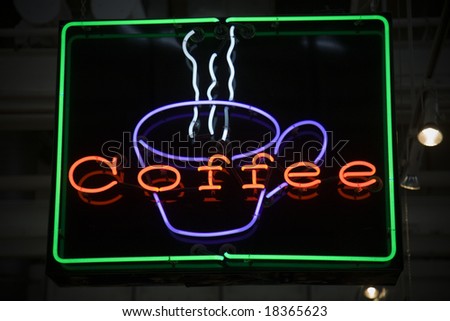 coffee neon sign