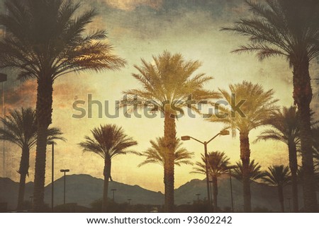 Mountain sunset in Las Vegas