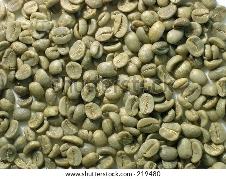 unroasted green coffee bean - background