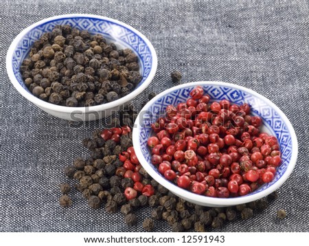 series spices: pepper isolated on white background