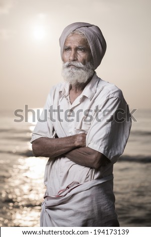 Portrait of an Indian old man