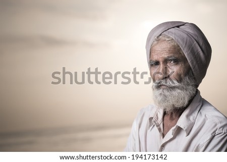 Portrait of an Indian old man