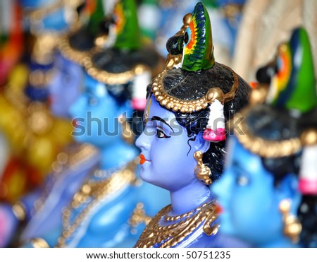 god images krishna. stock photo : Hindu God lord Krishna statue India