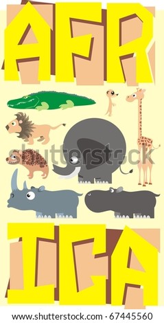 African Animals Poster