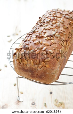 Loaf of home-baked rye bread