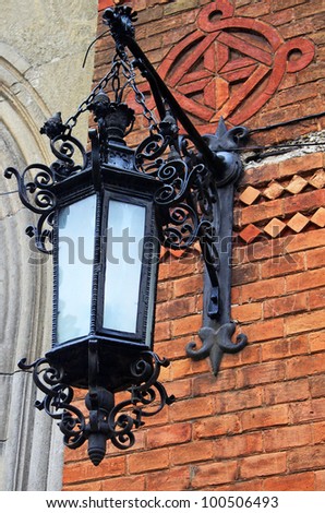 Lantern on the wall of Chernivtsi National University building (Former residence of Metropolitan of Bukovina and Dalmatia) is included on the list of UNESCO World Heritage Site