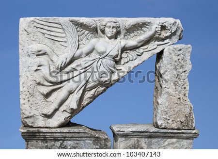 The goddess of victory (Nika), Ephesus, Turkey