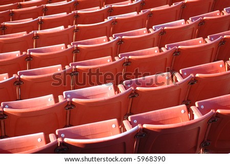 Orange Stadium Seats empty and ready for fans