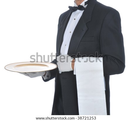 Waiter Serving Tray