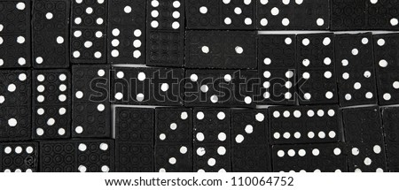 Black spotted dominoes blocks