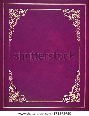 Purple leather book cover