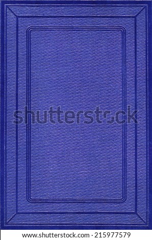 Blue old leather book cover