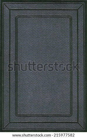 Gray old leather book cover