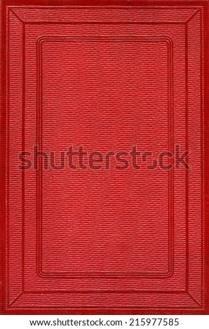 Red old leather book cover