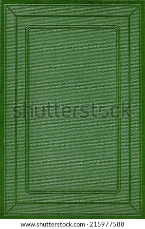 Green old leather book cover