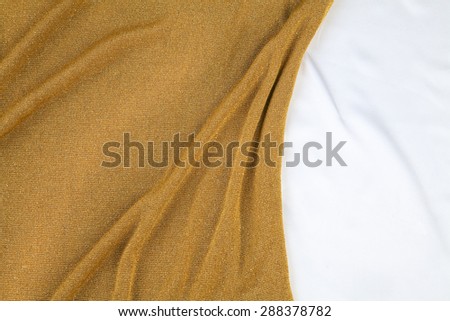 Gold  fabric (detail of golden jersey dress)