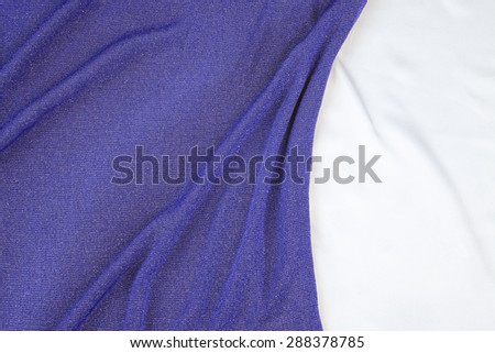 Blue  fabric (detail of blue jersey dress)