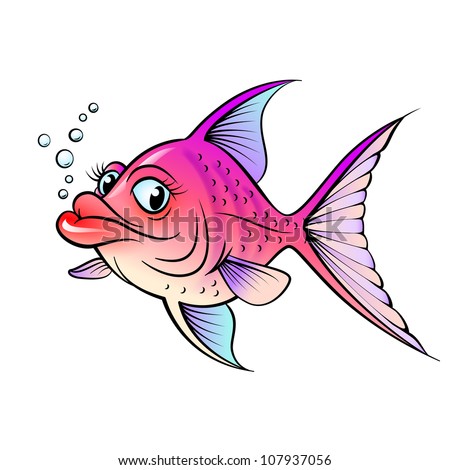 Cartoon Fish Jumping