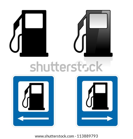 Gas Station sign Illustration on white background Gas Station sign Illustration on white background