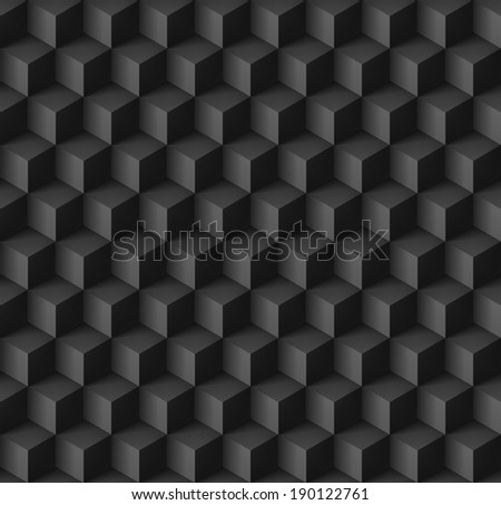 Abstract geometric background with cubes in black
