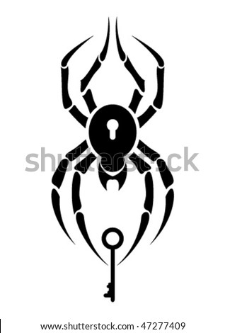 stock vector : Tattoo - spider