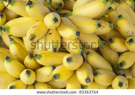 Bunch Of Ripe Bananas at street market