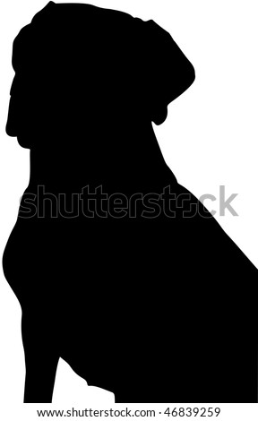 labrador head silhouette
