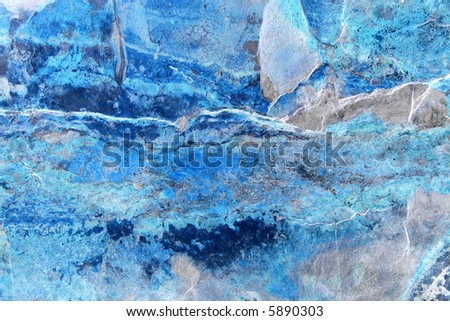 Abstract of a slab of slate with ice blue hues.