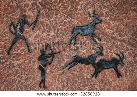 stock photo : African bushman rock-art