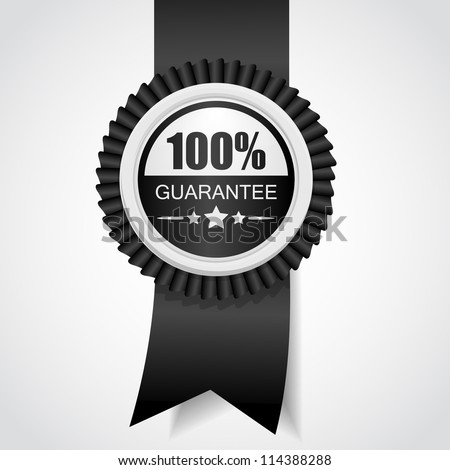 Black label 100% Guarantee Vector illustration Black label 100% Guarantee Vector illustration