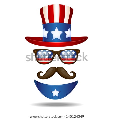 American cowboy Vector illustration American cowboy Vector illustration