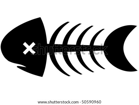 Images Of Fish Skeletons. stock vector : skeleton fish