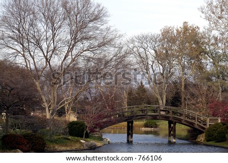 Missouri Botanical Garden on Missouri Botanical Gardens Japanese Garden Bridge Stock Photo 766106