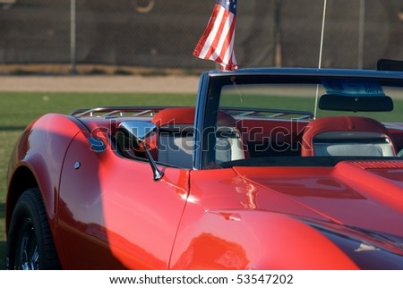 Red 1969 chevy stingray corvette