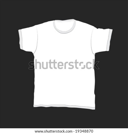 polo shirt outline. blank t-shirt outline