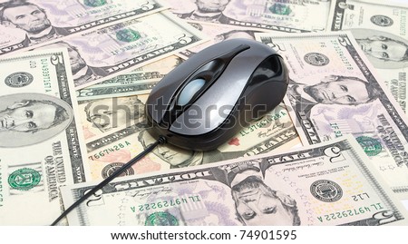 Money and pc mouse
