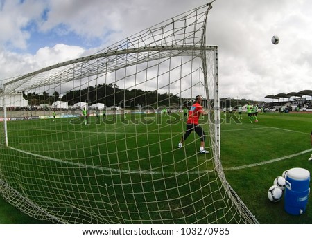 OBIDOS, PORTUGAL - MAY 21: Beto, portuguese goal keeper in practice to Euro 2012 May 21, 2012 in Obidos, Portugal