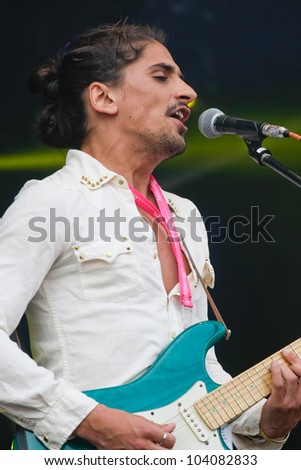 LISBON, PORTUGAL - JUNE 1:  Black Mamba performing on stage in day 3 of Rock in Rio Lisboa June 1, 2012 in Lisbon, Portugal