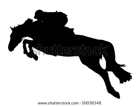 horse silhouette jumping