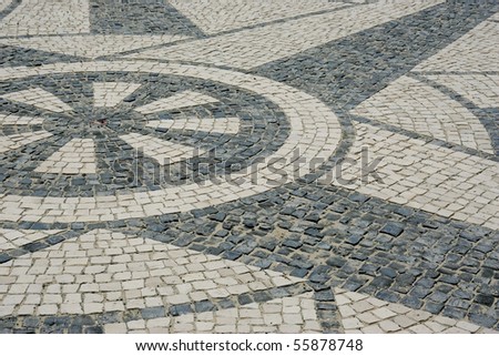 Detail of a portuguese pavement
