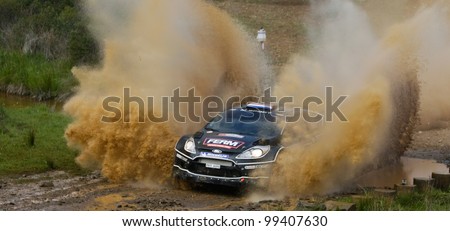 ALGARVE, PORTUGAL - MARCH 31: Dennis Kuipers (NLD) driving is Ford Fiesta RS WRC in Rally de Portugal 2012 on March 31, 2012 in Algarve, Portugal