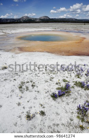 One spring of Midway Geyser Basin in yellowstone national park