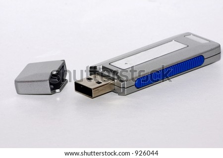 Device of portable storage USB, on white bottom