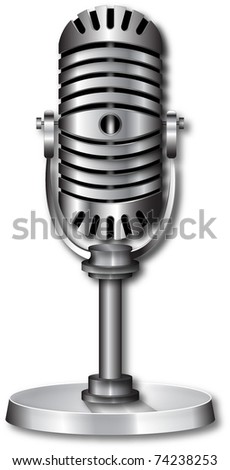 Vector Old Microphone