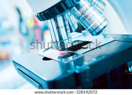 Medical equipment. microscope. Background