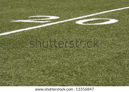 20 Yard Line on an American Football Field