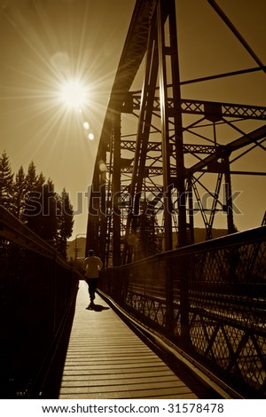 Runner on Bridge