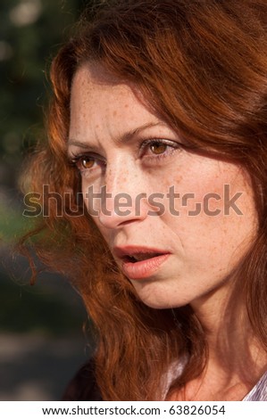 portrait of a woman with tears in her eyes