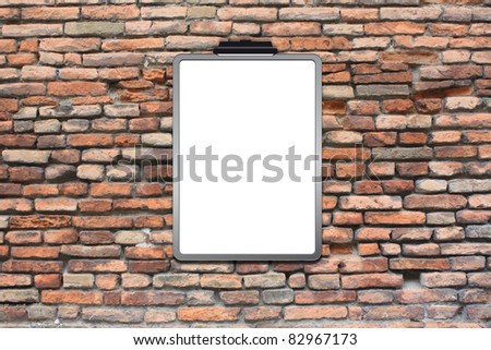 Space brick wall with posters