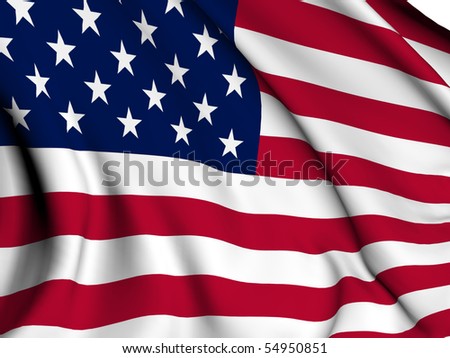 stock photo USA flag render